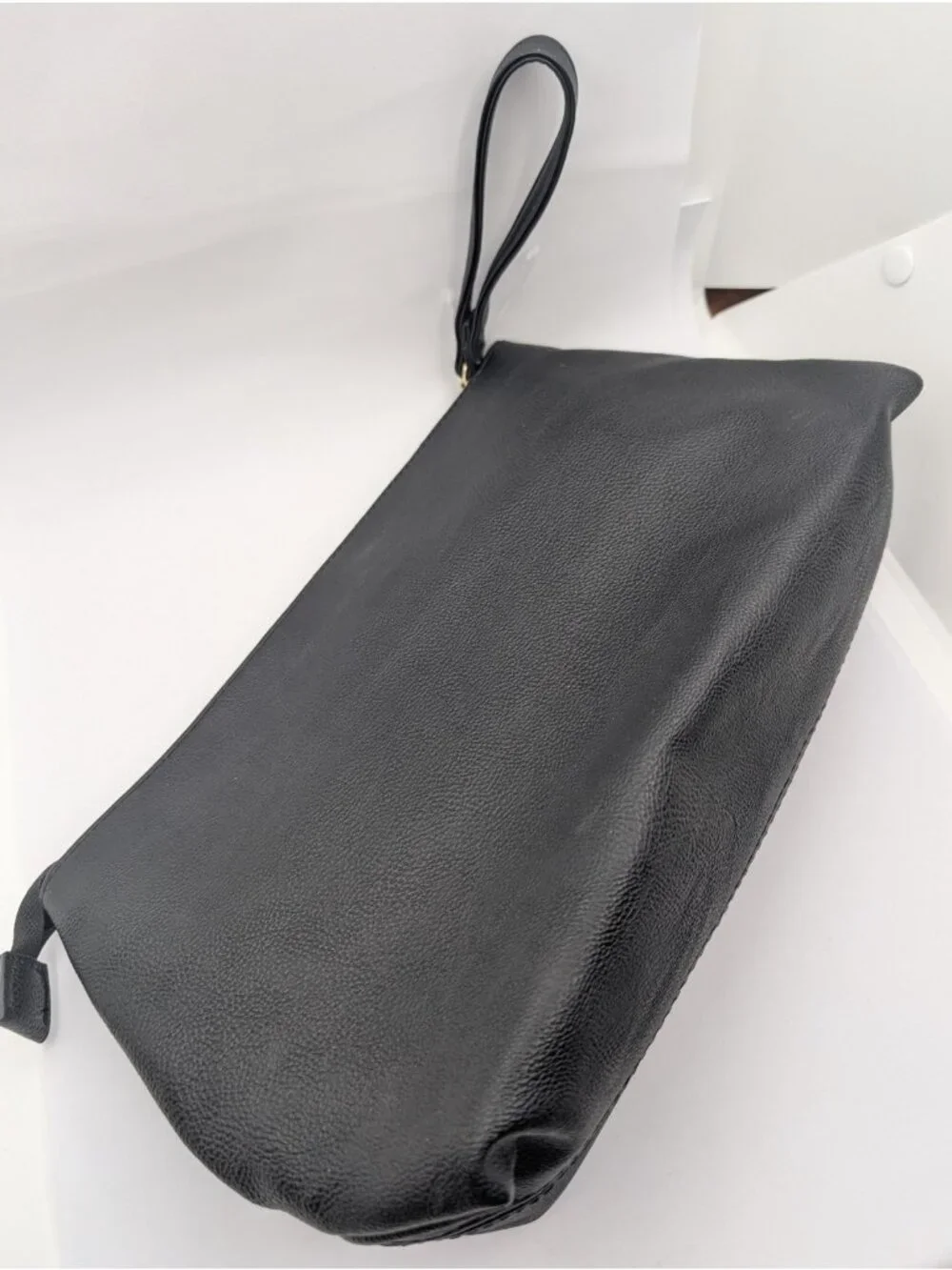 Betsey Johnson Black Pebble Faux Leather wristlet Clutch Bow Mall goth coquette